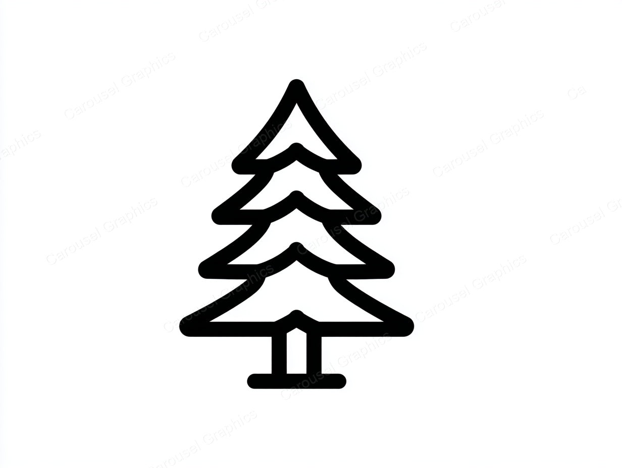 Christmas Tree Vector Graphic preview