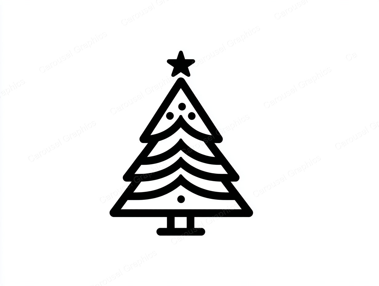 Christmas Tree Vector Graphic preview