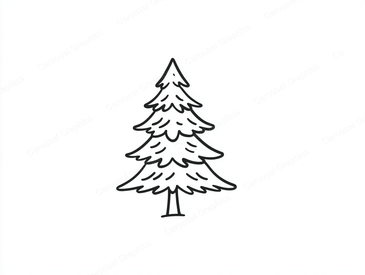 Christmas Tree Vector Graphic preview