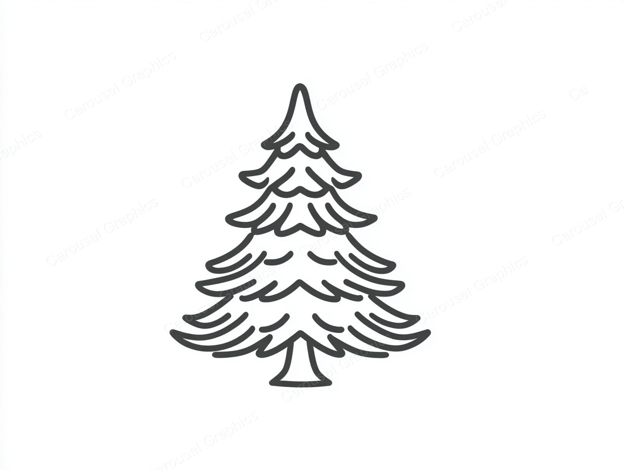 Christmas Tree Vector Graphic preview