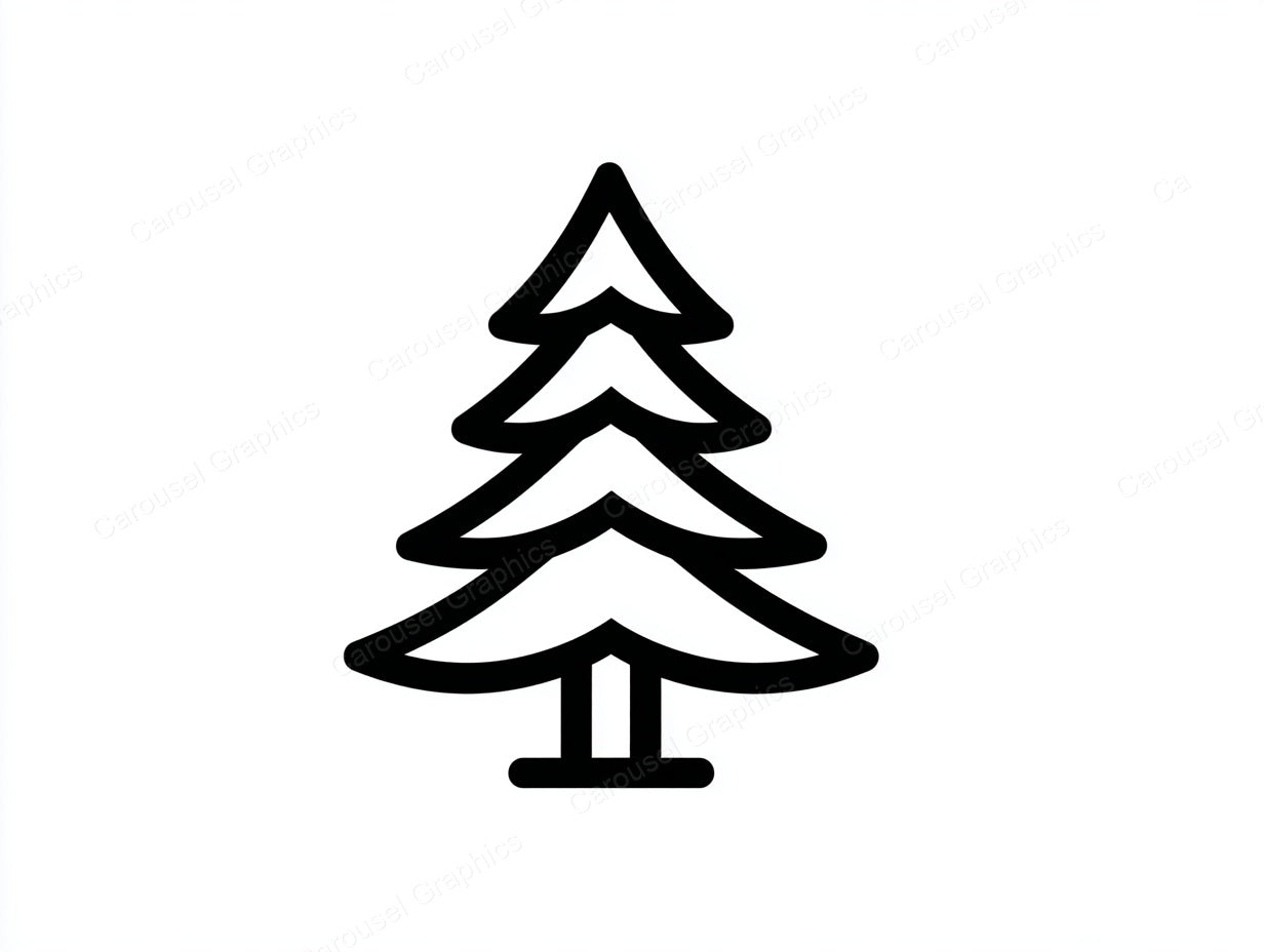 Christmas Tree Vector Graphic preview