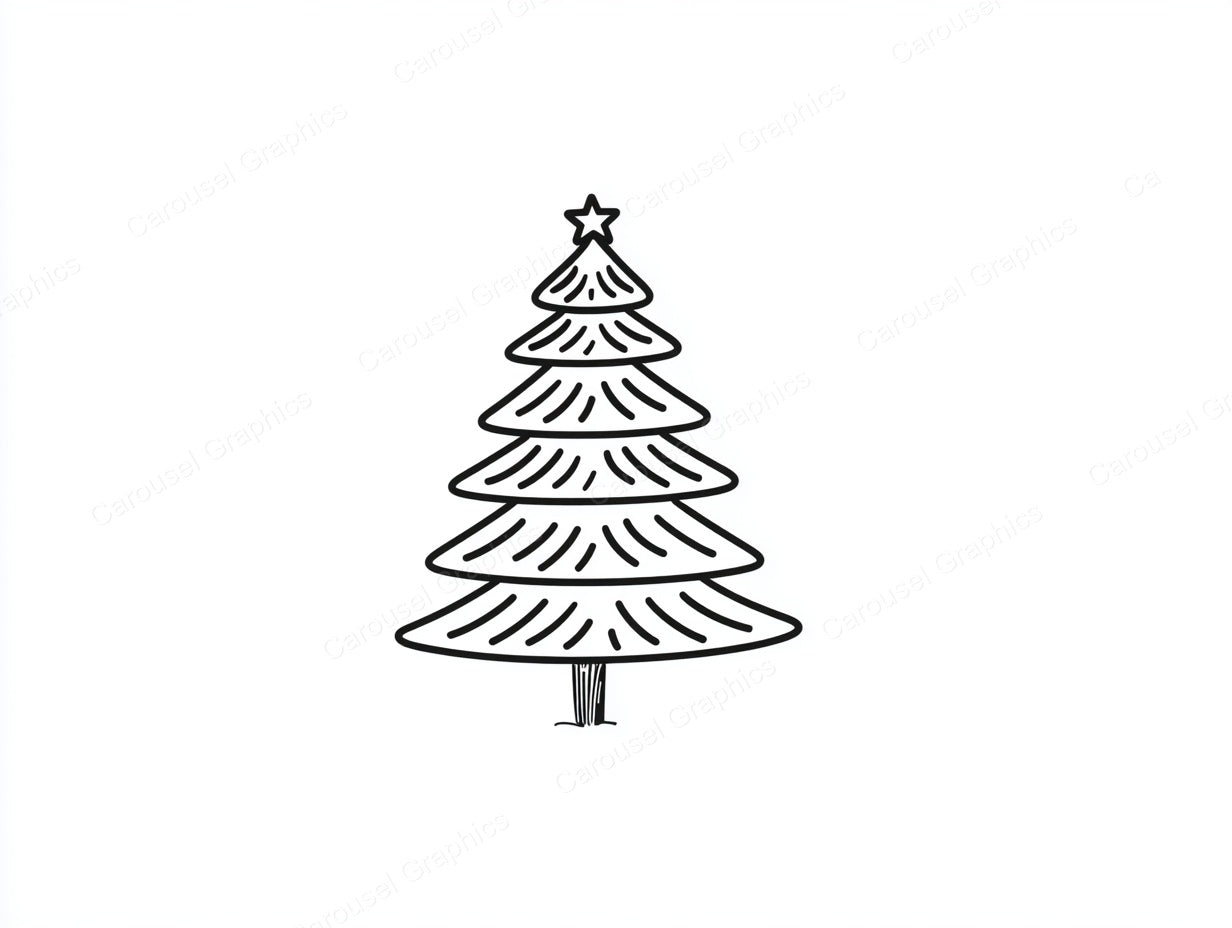 Christmas Tree Vector Graphic preview