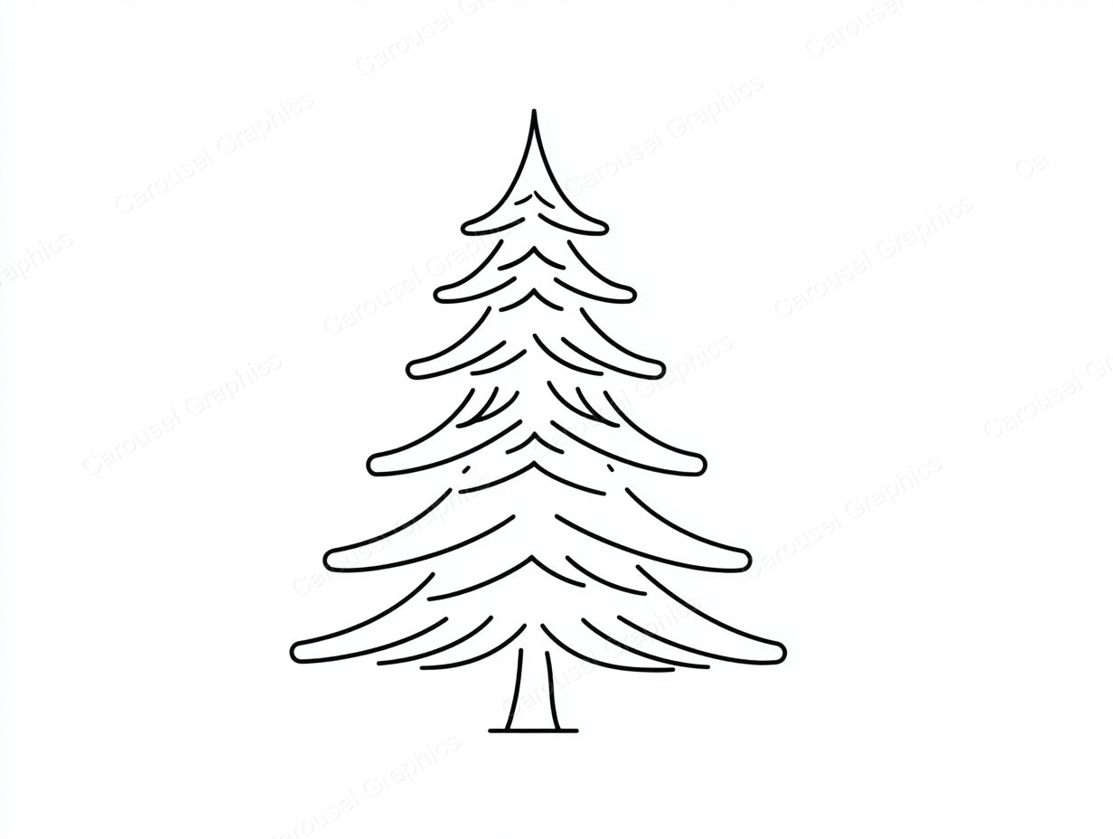 Christmas Tree Vector Graphic preview