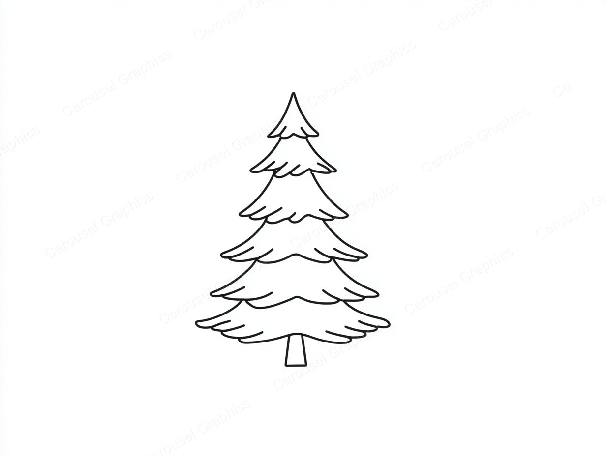Christmas Tree Vector Graphic preview