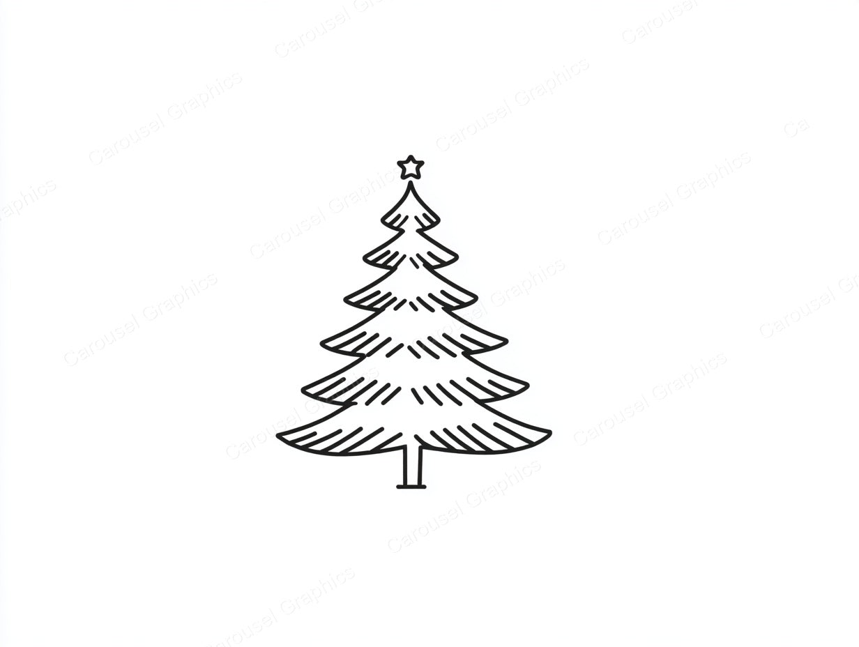 Christmas Tree Vector Graphic preview