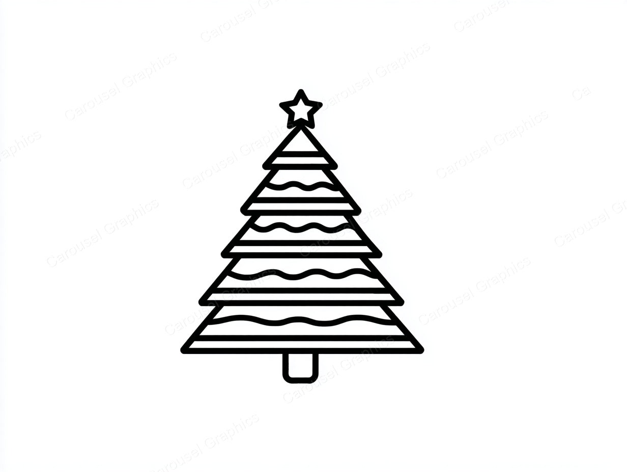 Christmas Tree Vector Graphic preview