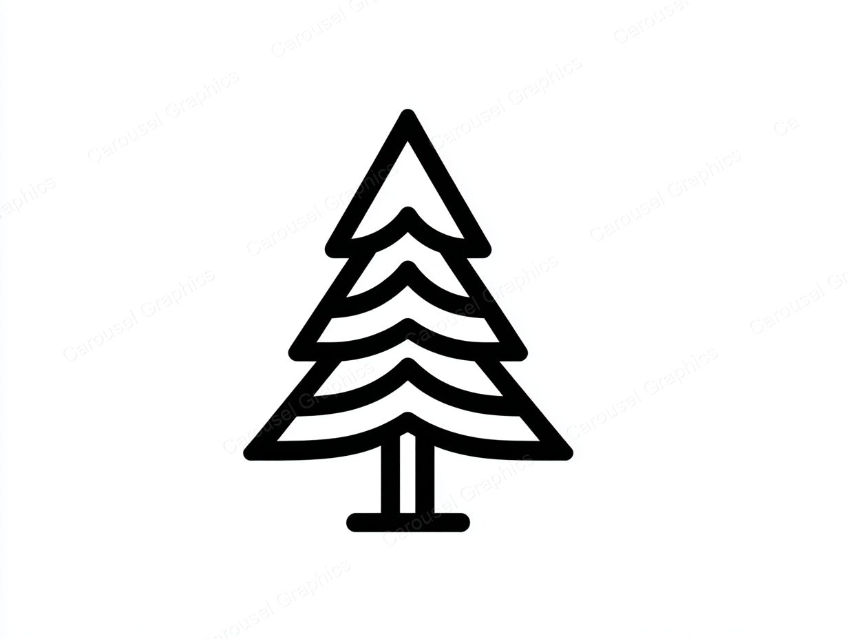 Christmas Tree Vector Graphic preview