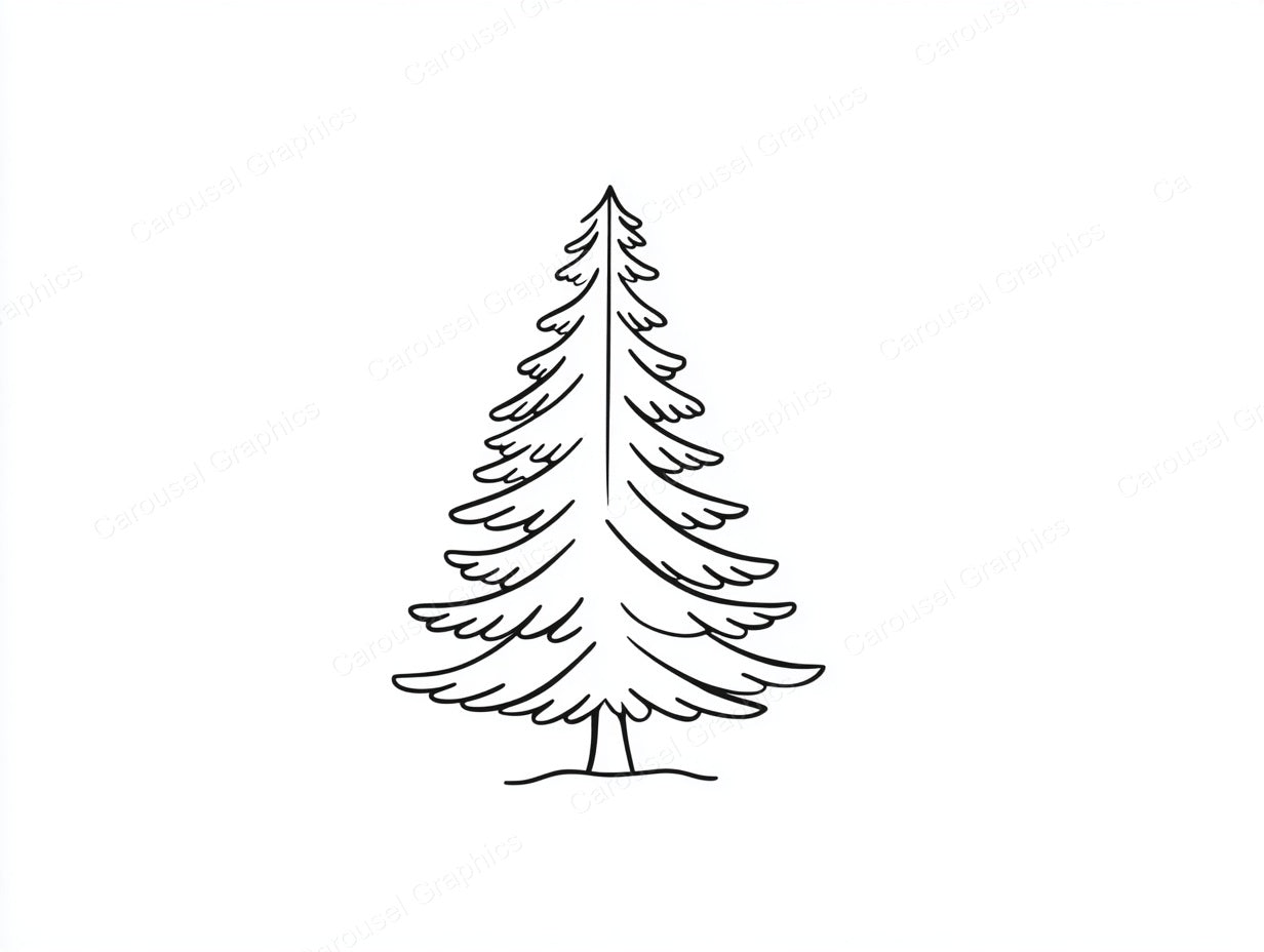 Christmas Tree Vector Graphic preview
