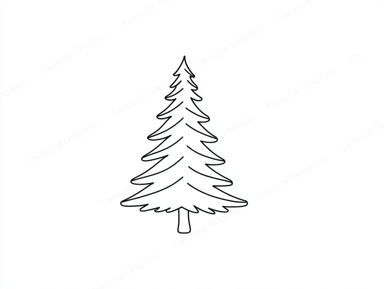 Christmas Tree Vector Graphic preview