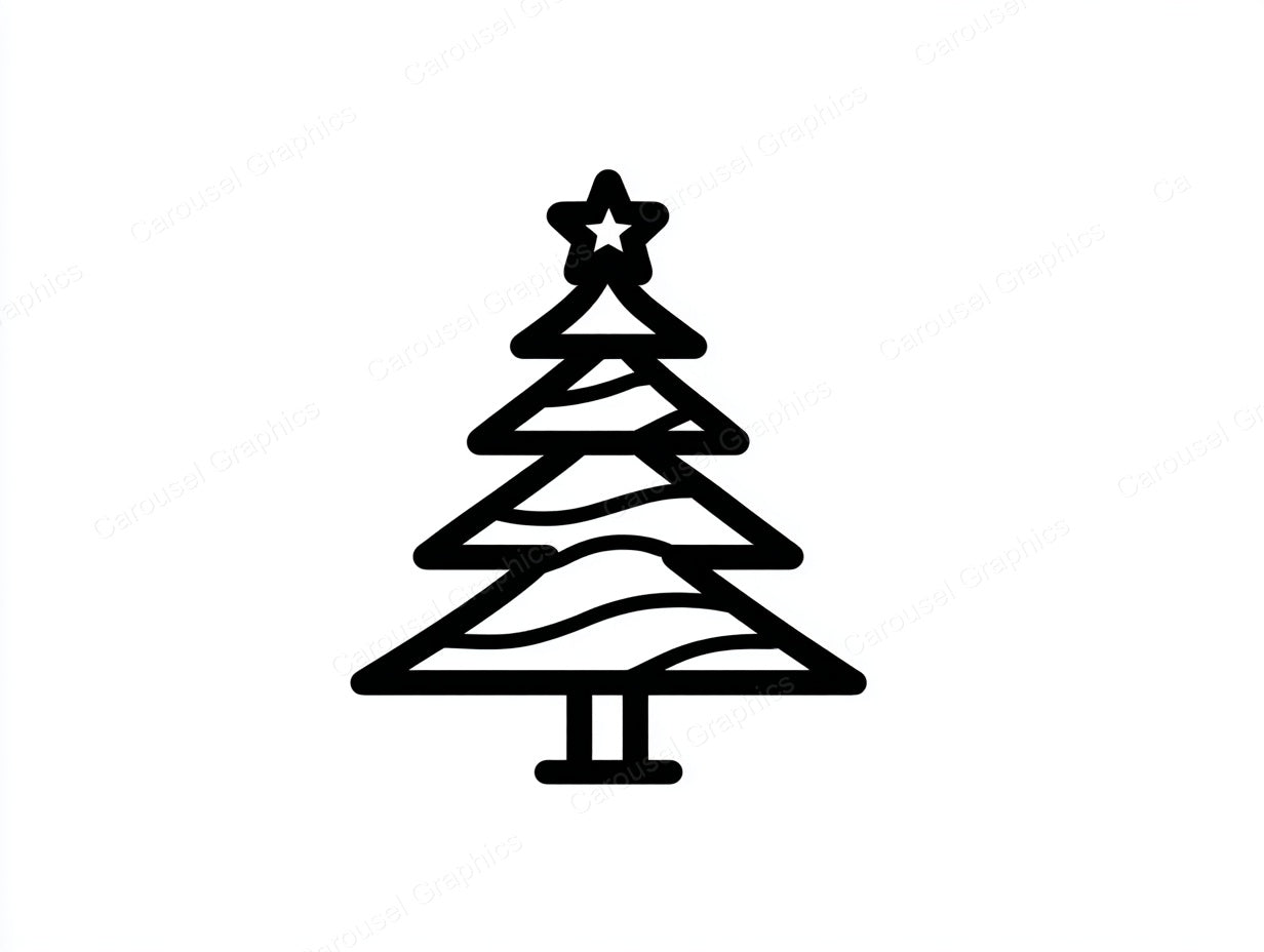 Christmas Tree Vector Graphic preview