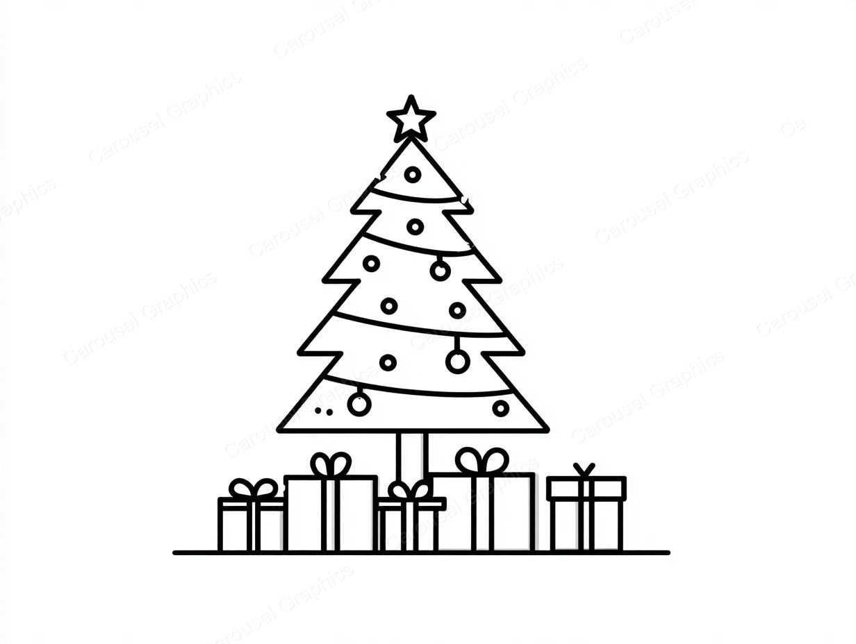 Christmas Tree Vector Graphic preview