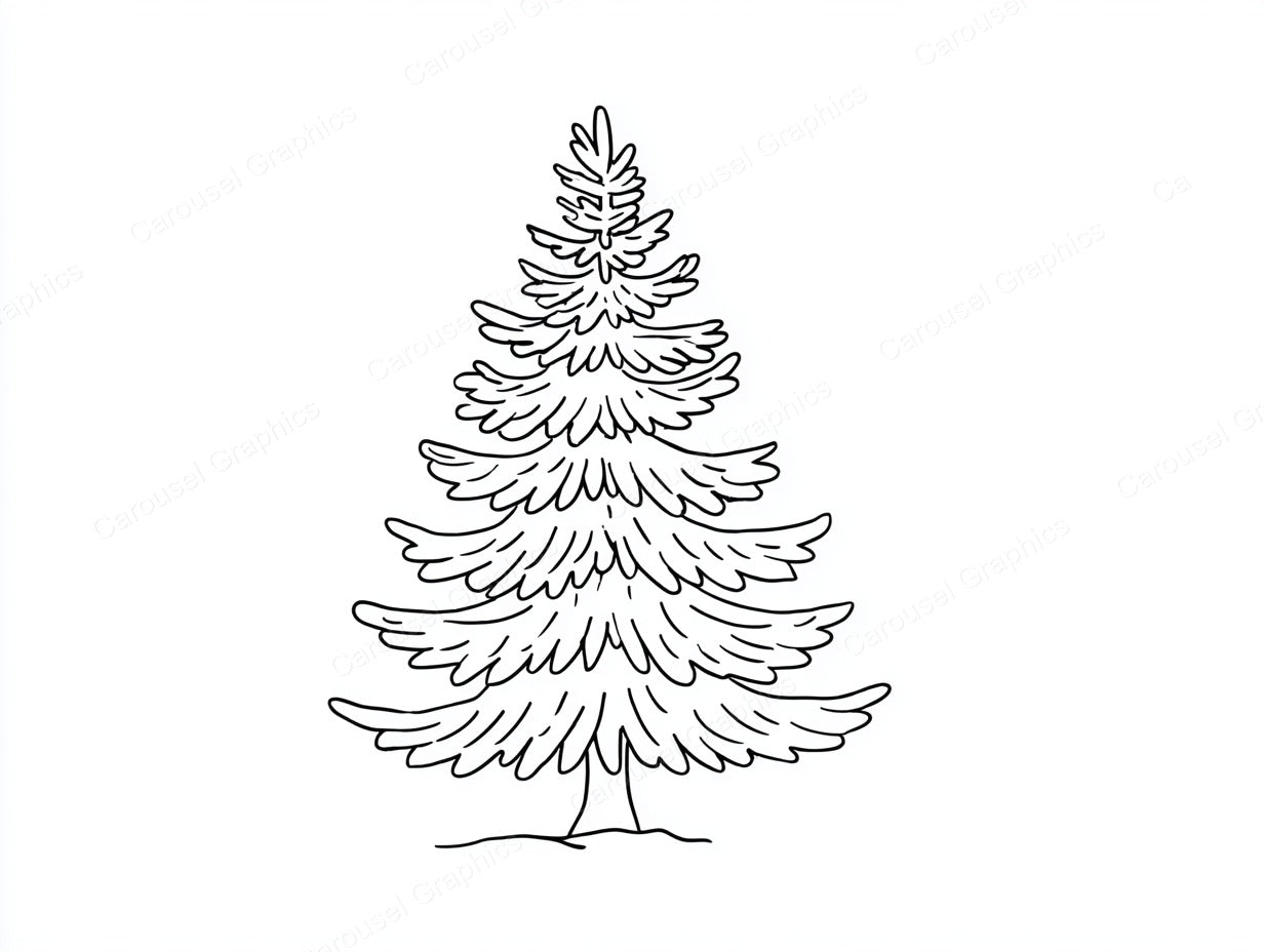 Christmas Tree Vector Graphic preview