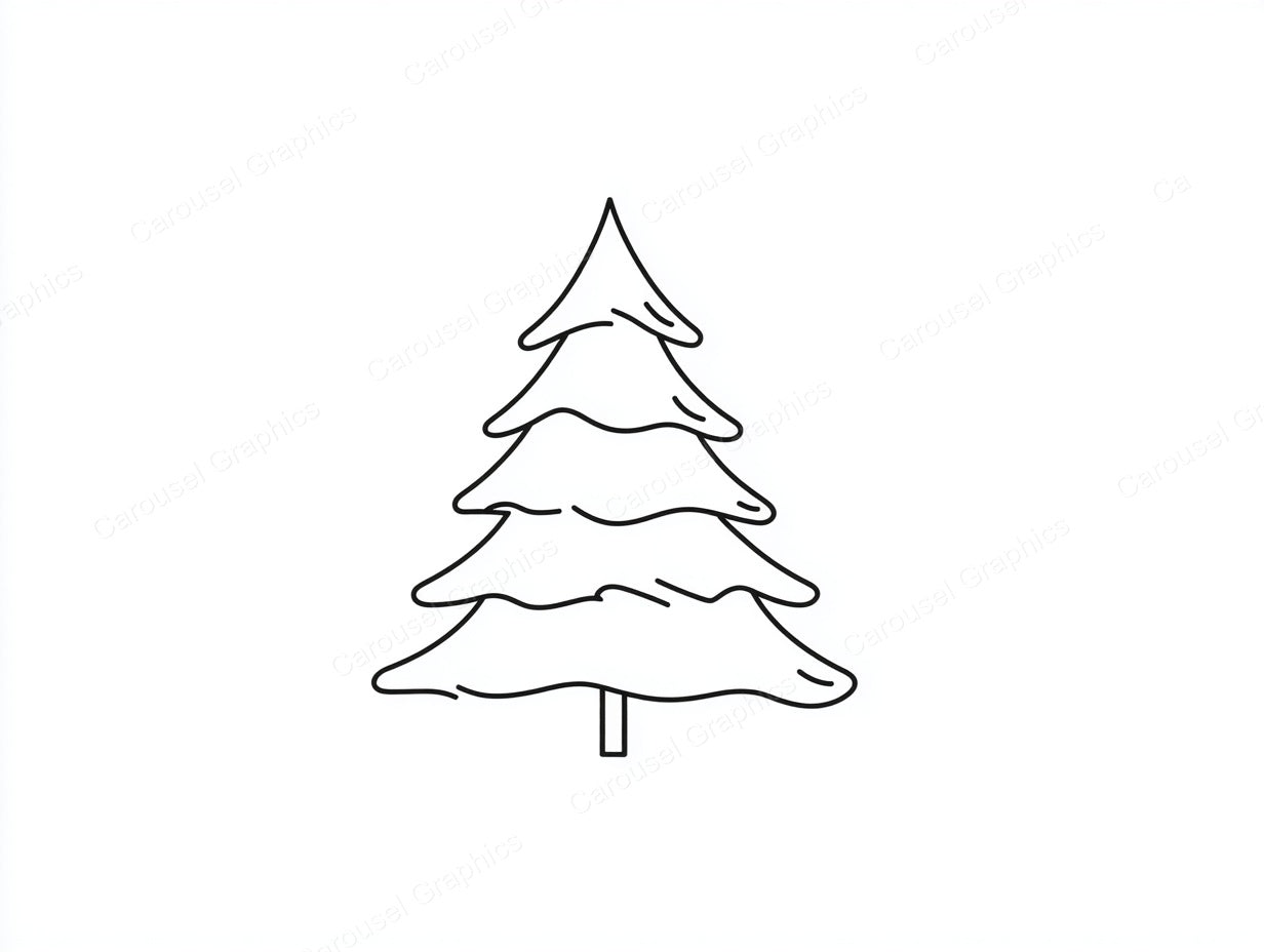 Christmas Tree Vector Graphic preview