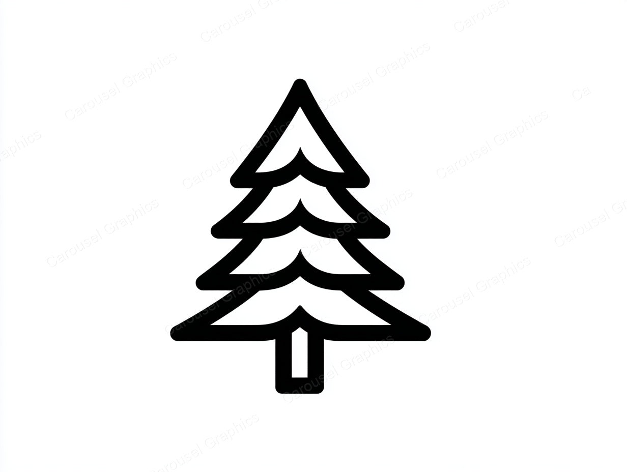 Christmas Tree Vector Graphic preview