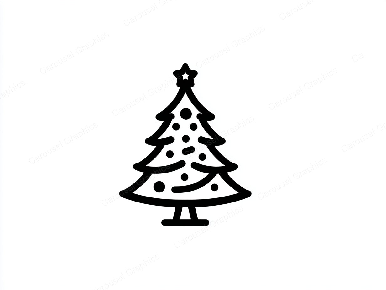 Christmas Tree Vector Graphic preview