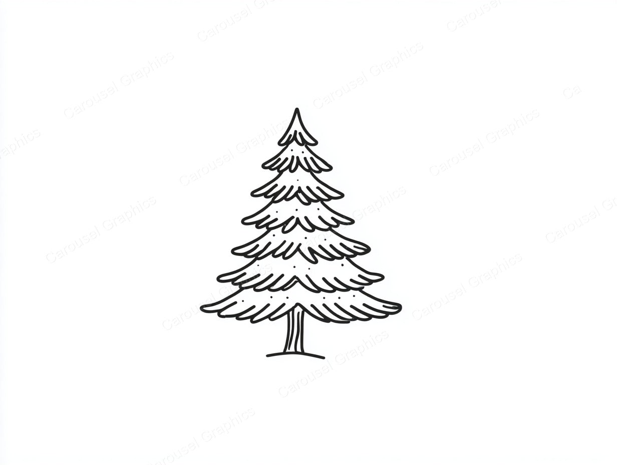 Christmas Tree Vector Graphic preview