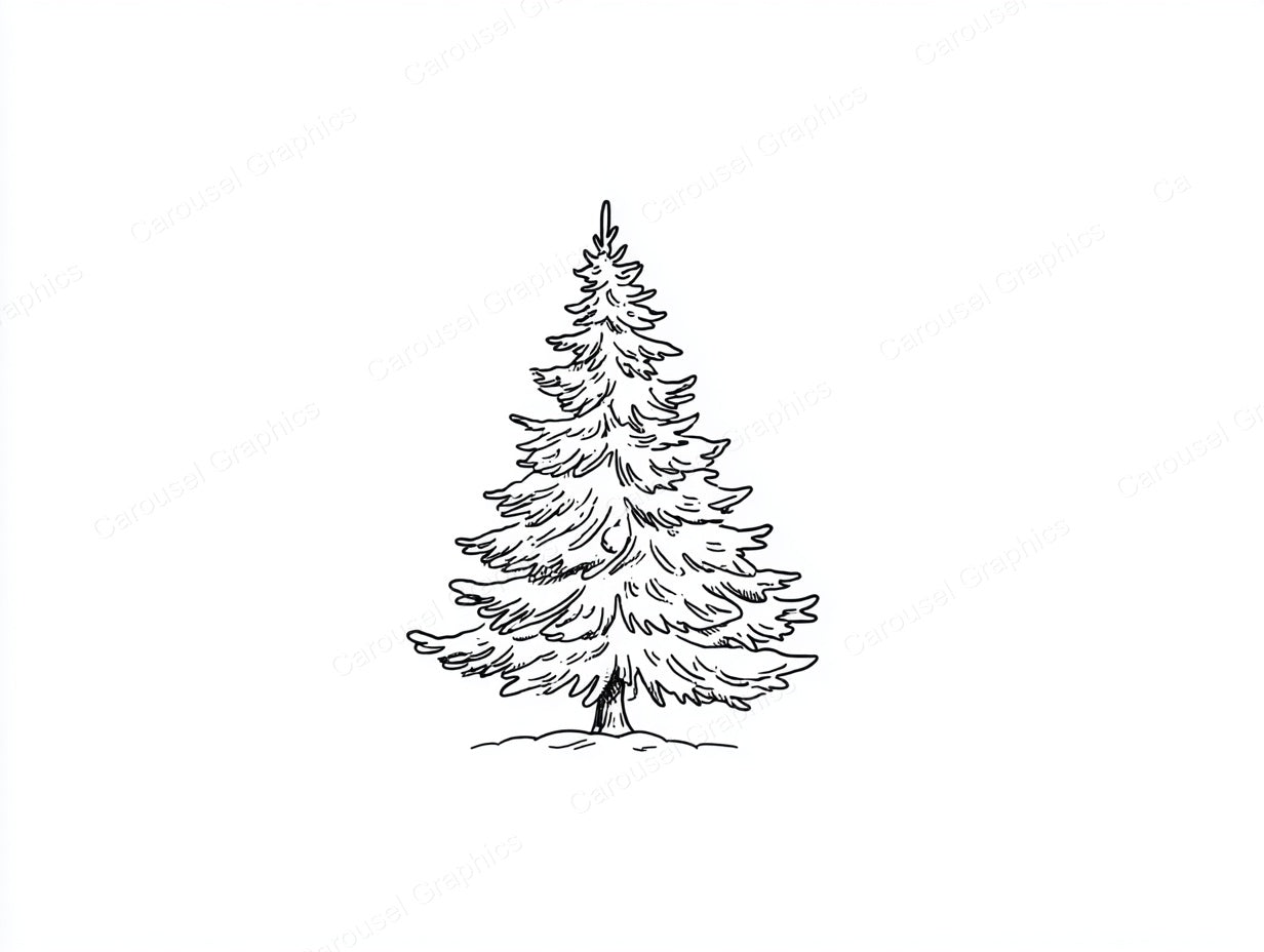 Christmas Tree Vector Graphic preview