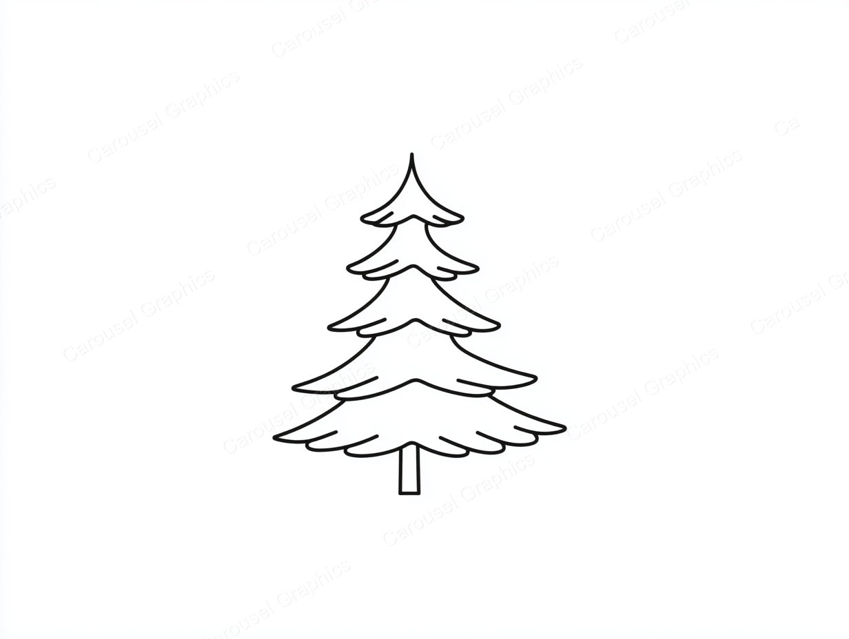 Christmas Tree Vector Graphic preview