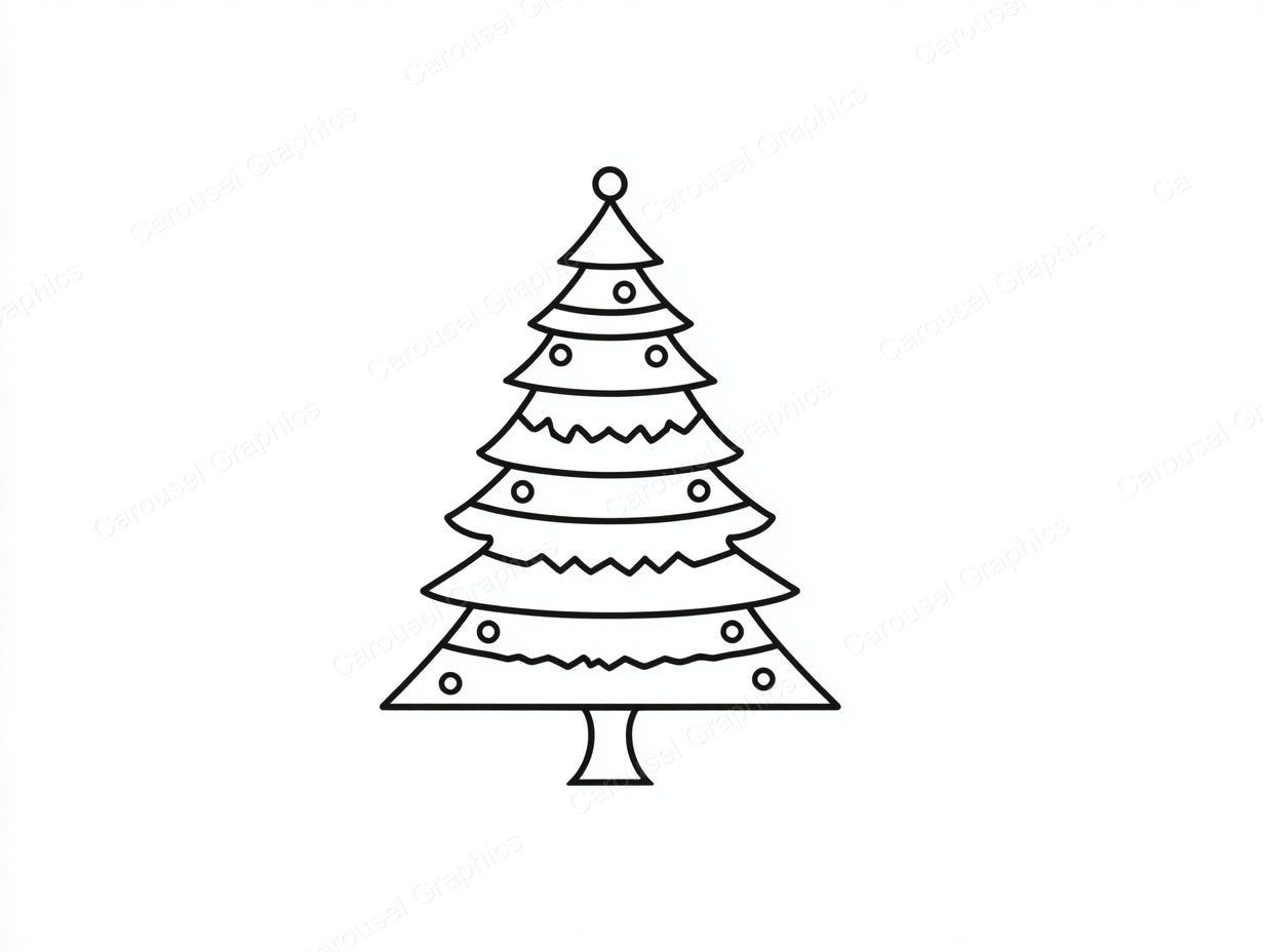 Christmas Tree Vector Graphic preview