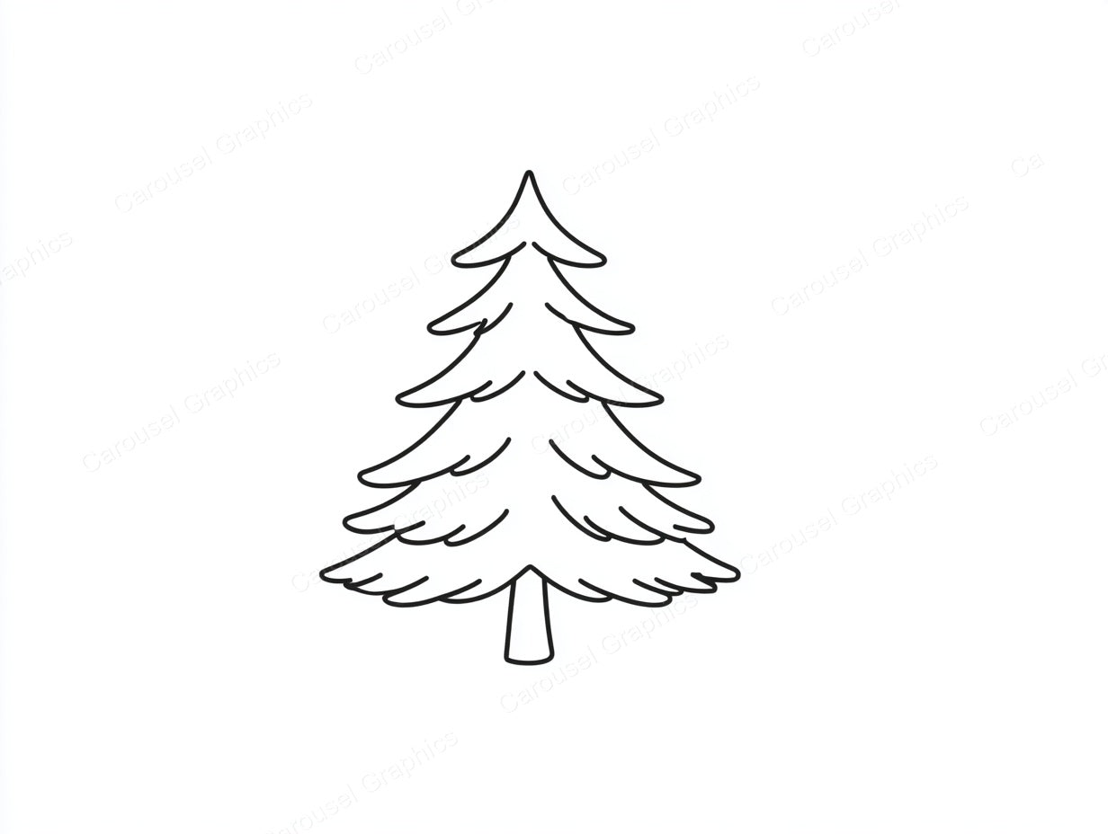 Christmas Tree Vector Graphic preview
