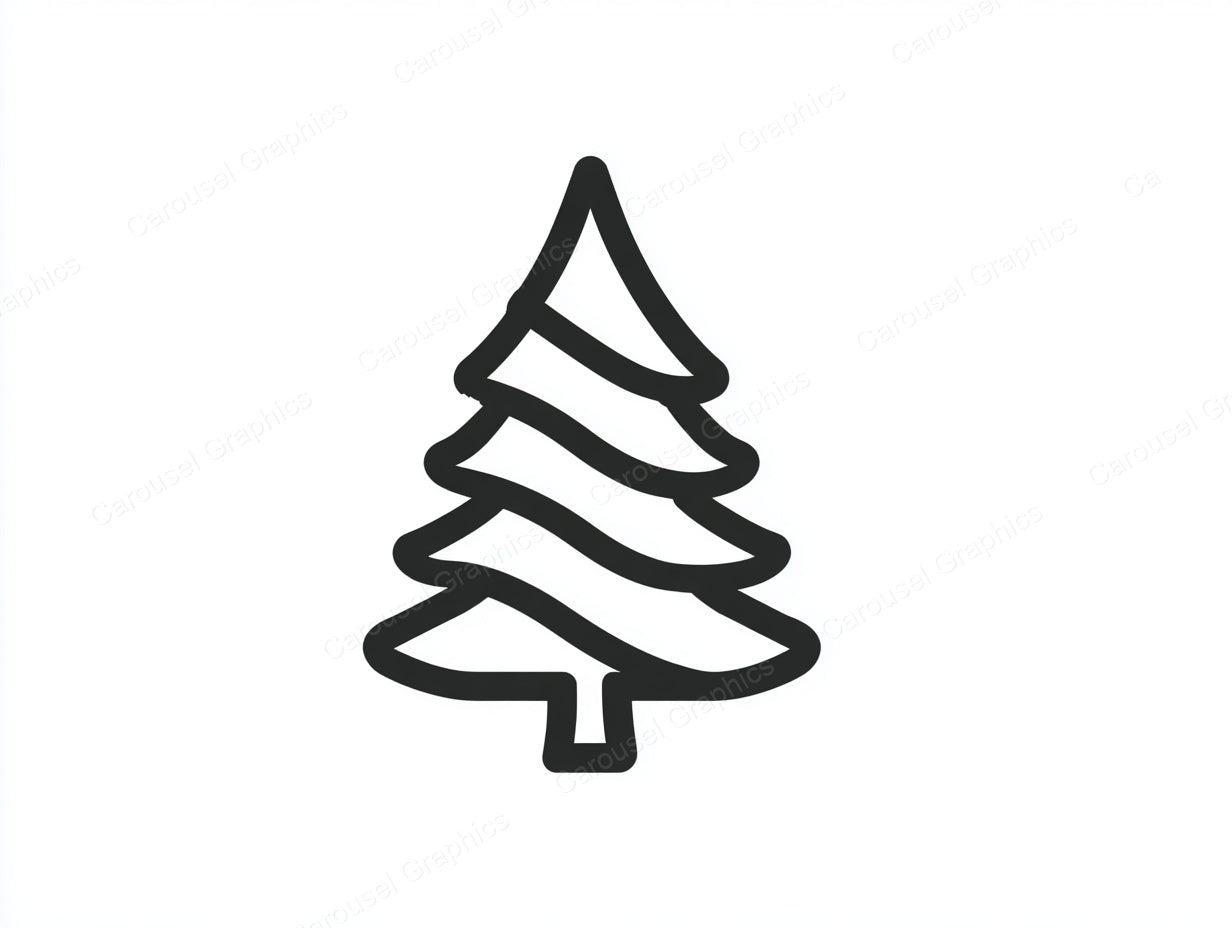 Christmas Tree Vector Graphic preview