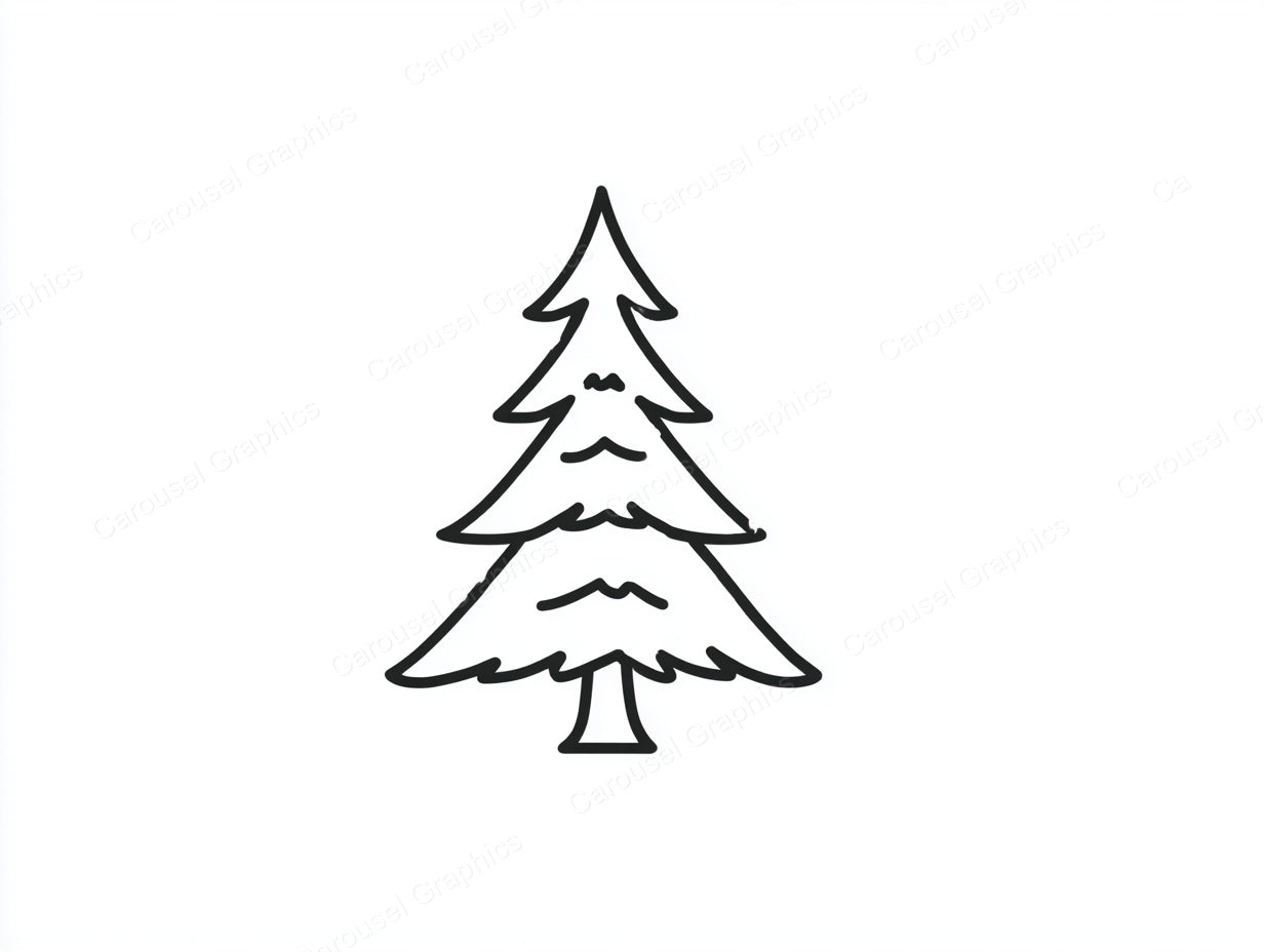 Christmas Tree Vector Graphic preview