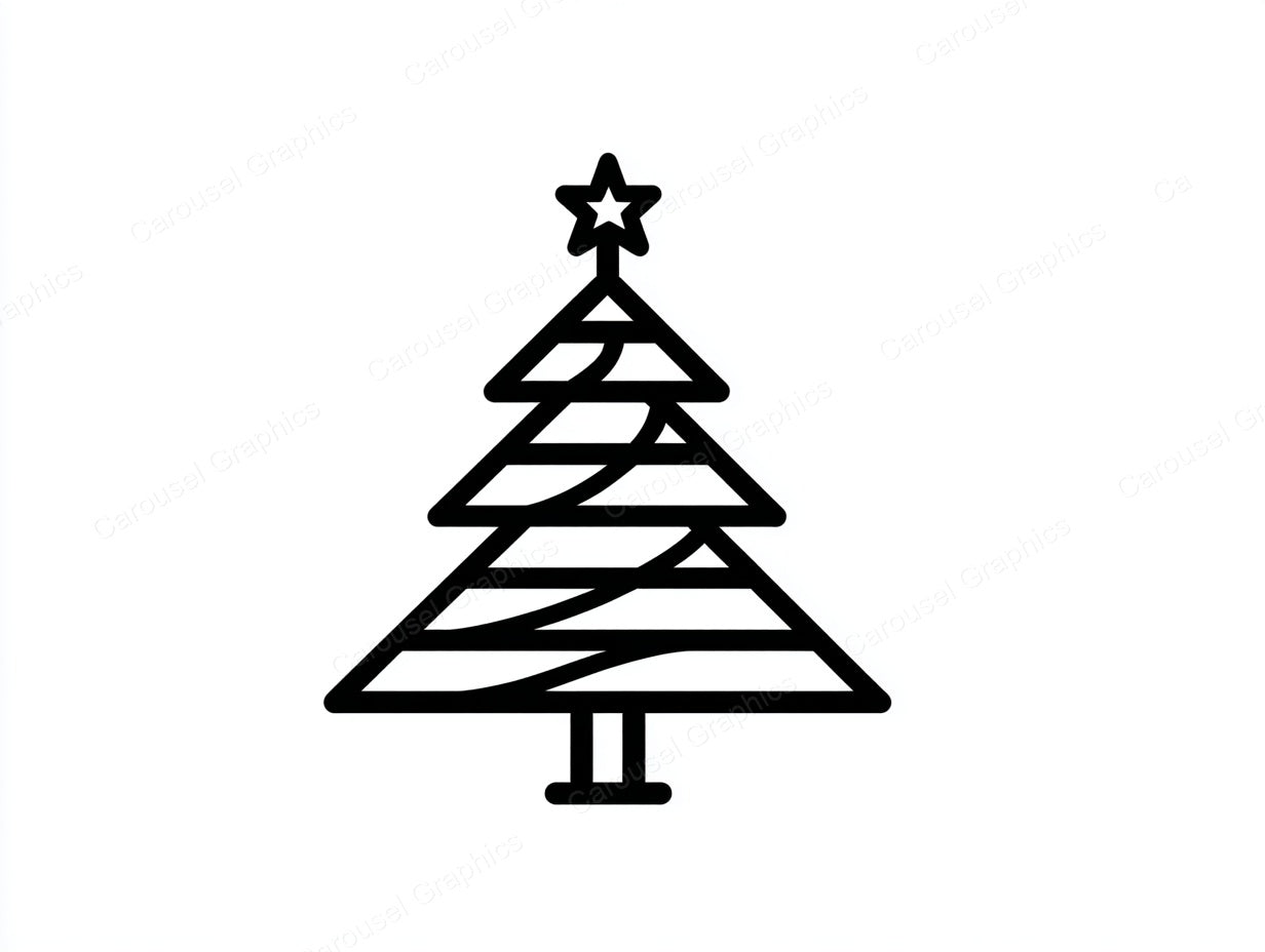 Christmas Tree Vector Graphic preview