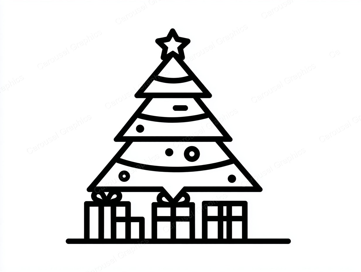 Christmas Tree Vector Graphic preview