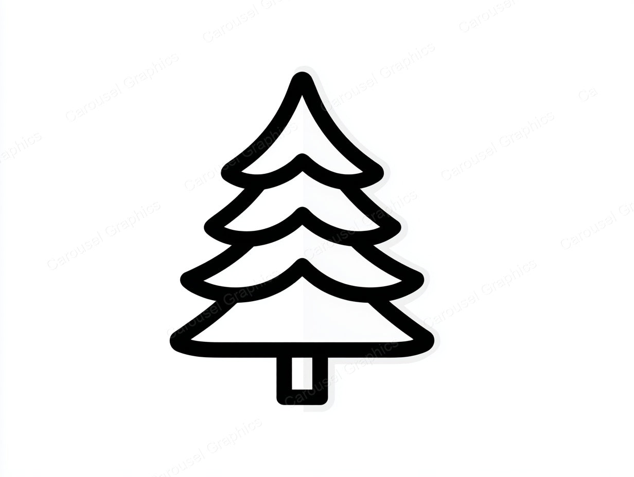Christmas Tree Vector Graphic preview
