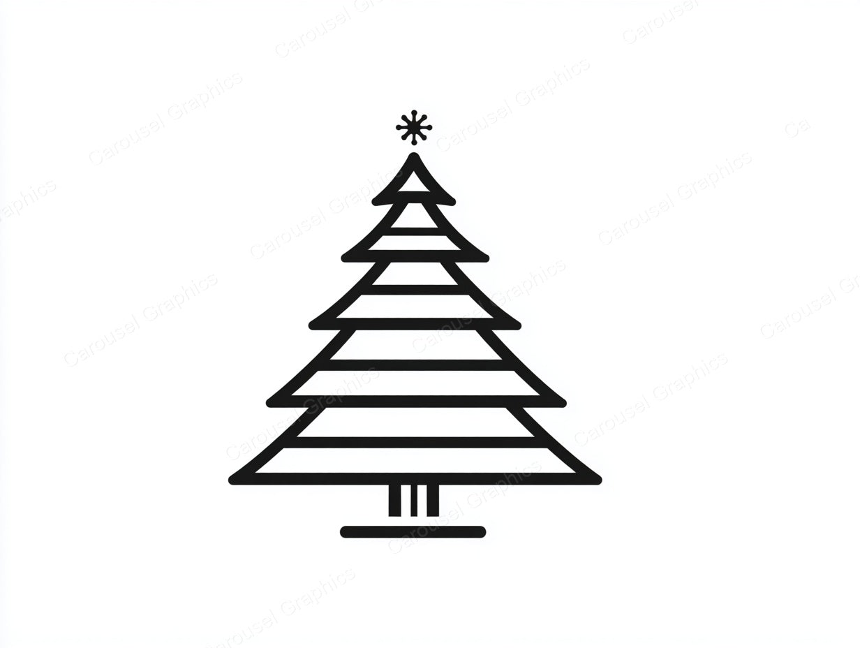 Christmas Tree Vector Graphic preview