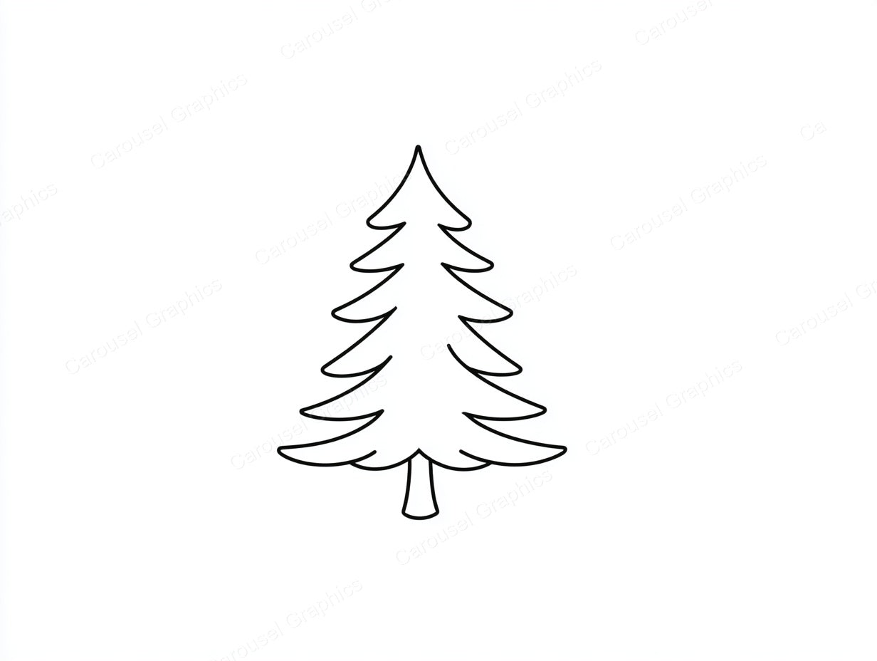 Christmas Tree Vector Graphic preview