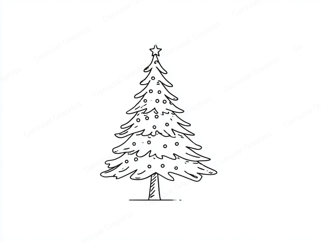 Christmas Tree Vector Graphic preview