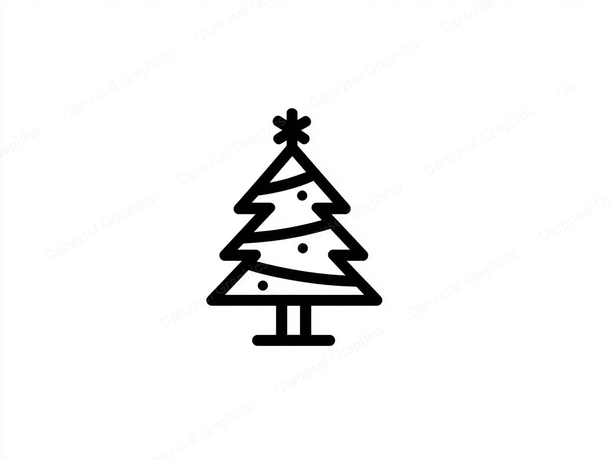 Christmas Tree Vector Graphic preview