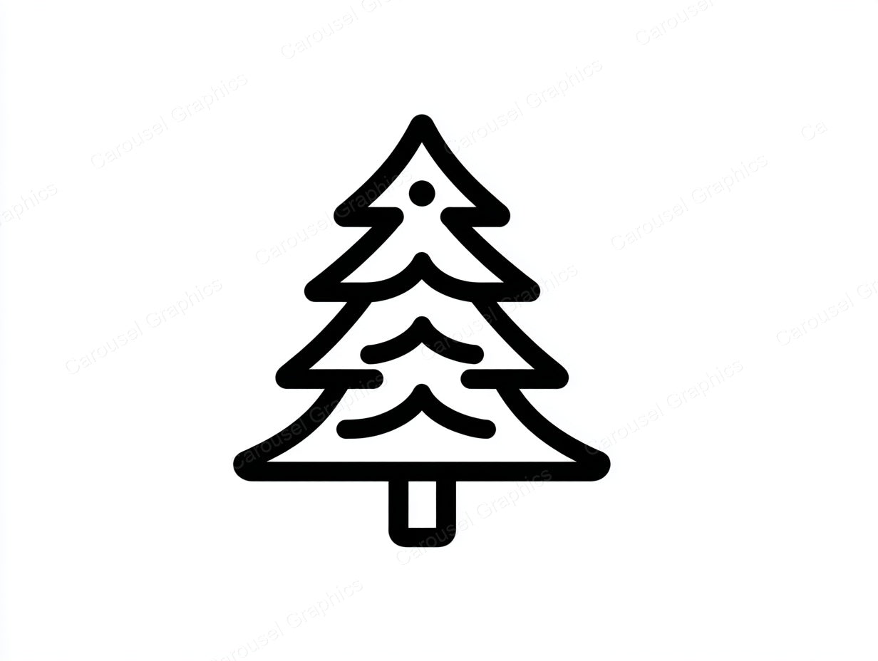 Christmas Tree Vector Graphic preview