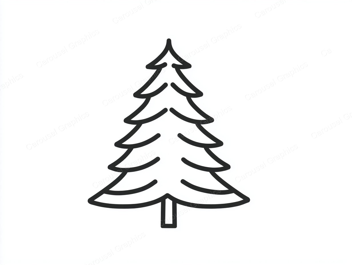 Christmas Tree Vector Graphic preview