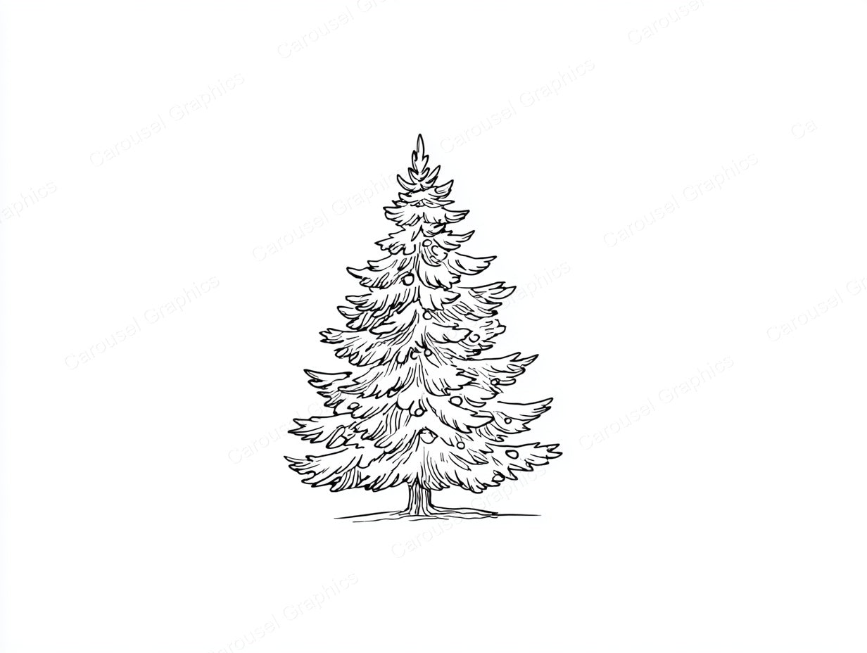 Christmas Tree Vector Graphic preview