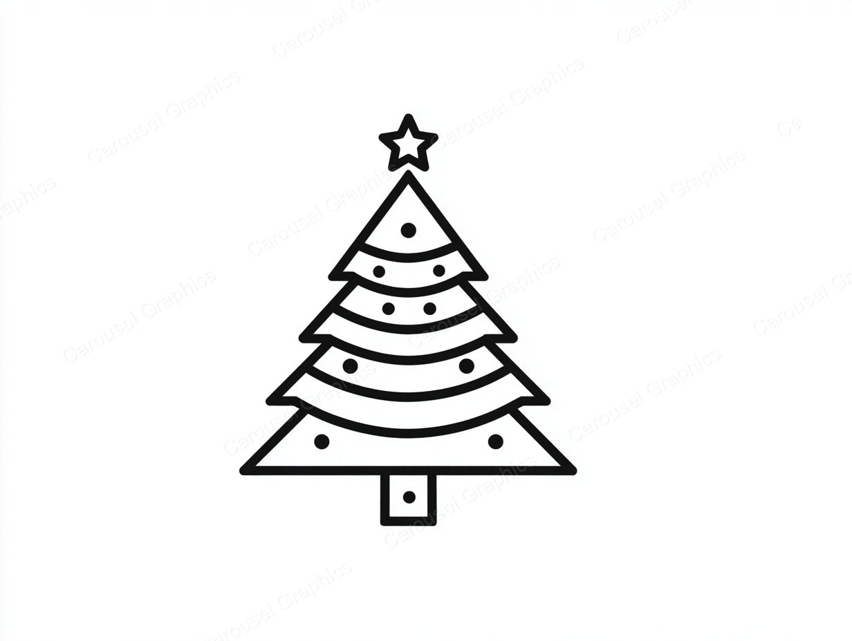 Christmas Tree Vector Graphic preview
