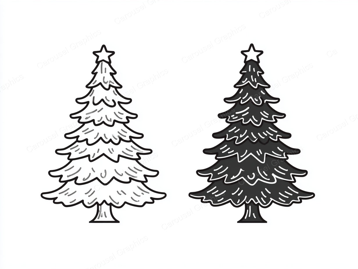 Christmas Tree Vector Graphic preview