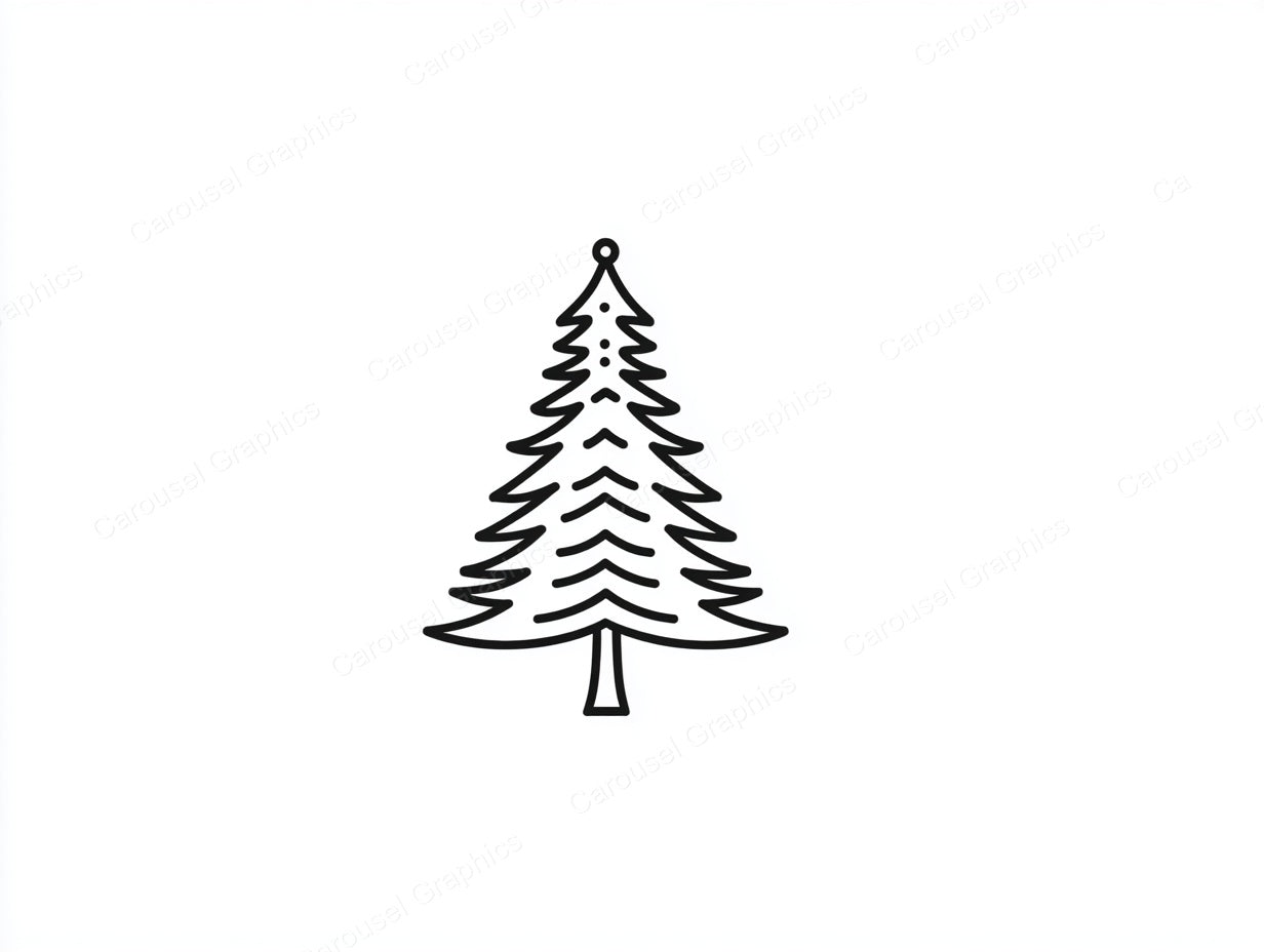 Christmas Tree Vector Graphic preview