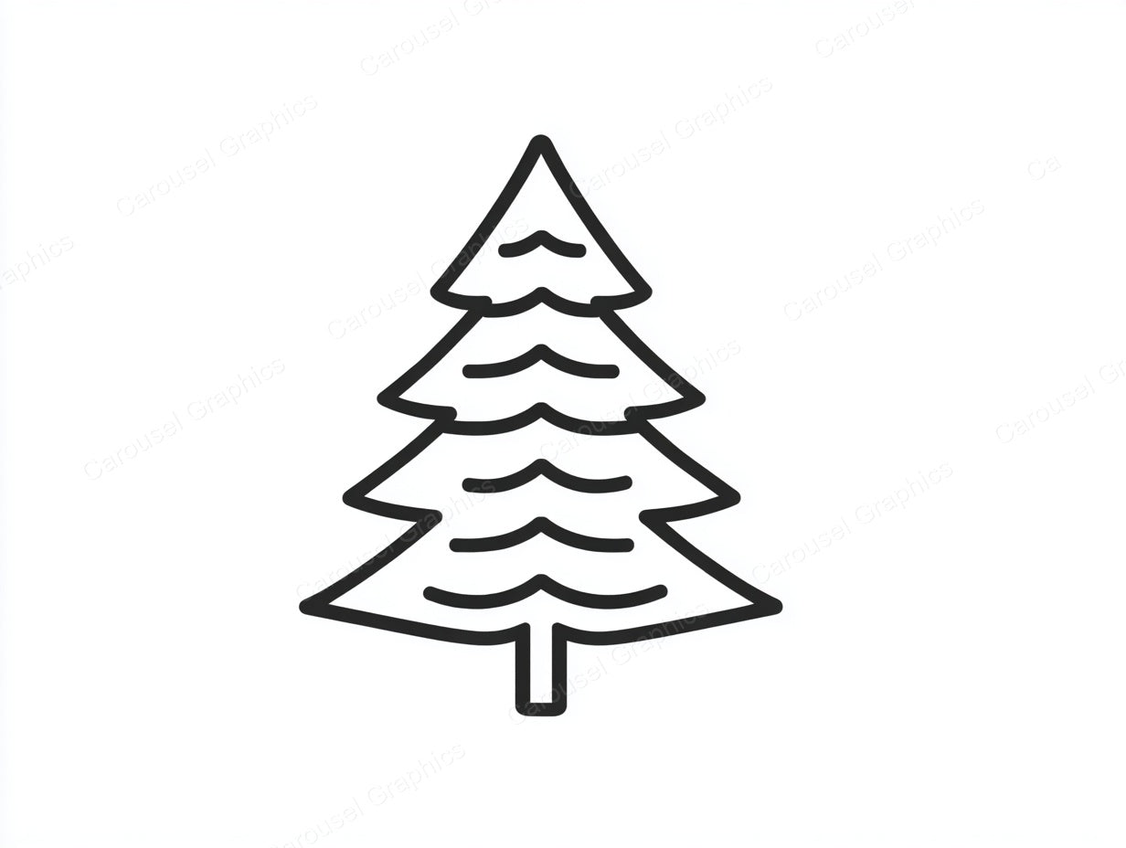 Christmas Tree Vector Graphic preview