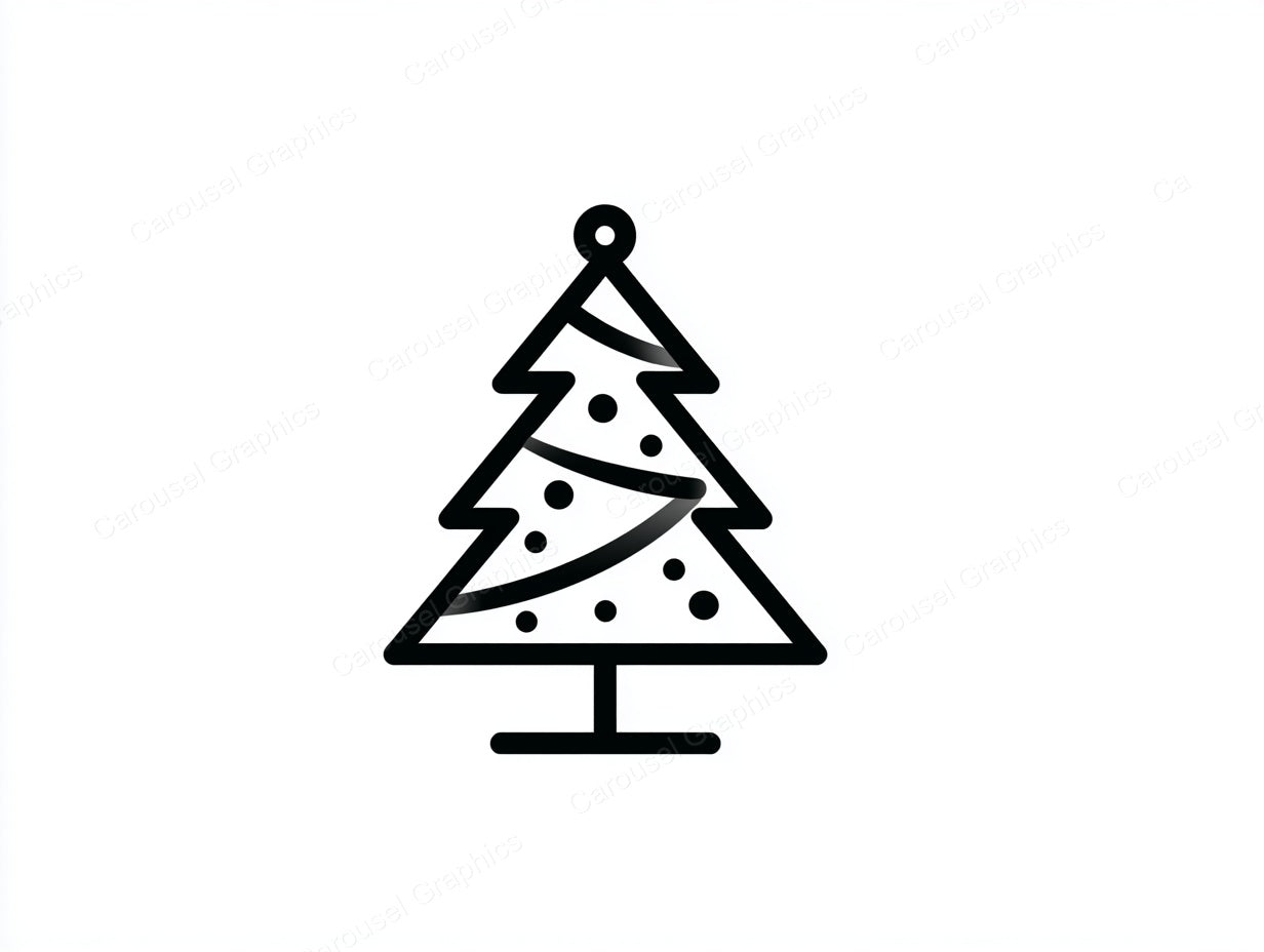 Christmas Tree Vector Graphic preview