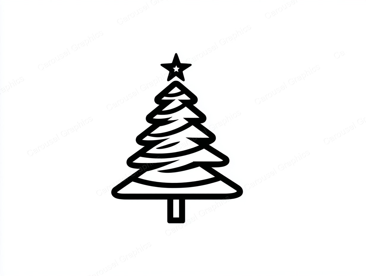 Christmas Tree Vector Graphic preview