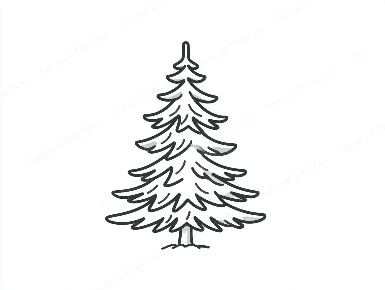 Christmas Tree Vector Graphic preview