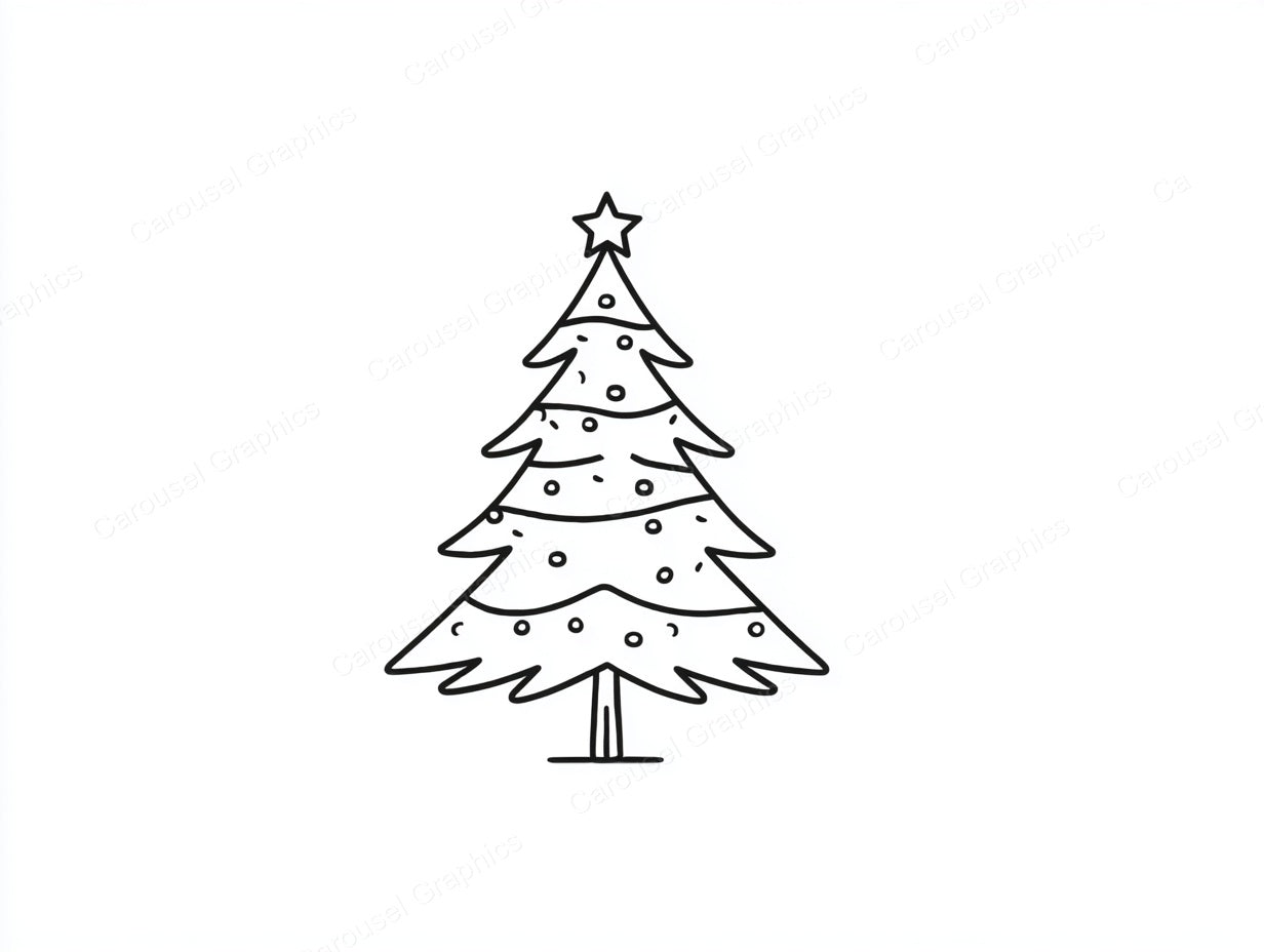 Christmas Tree Vector Graphic preview