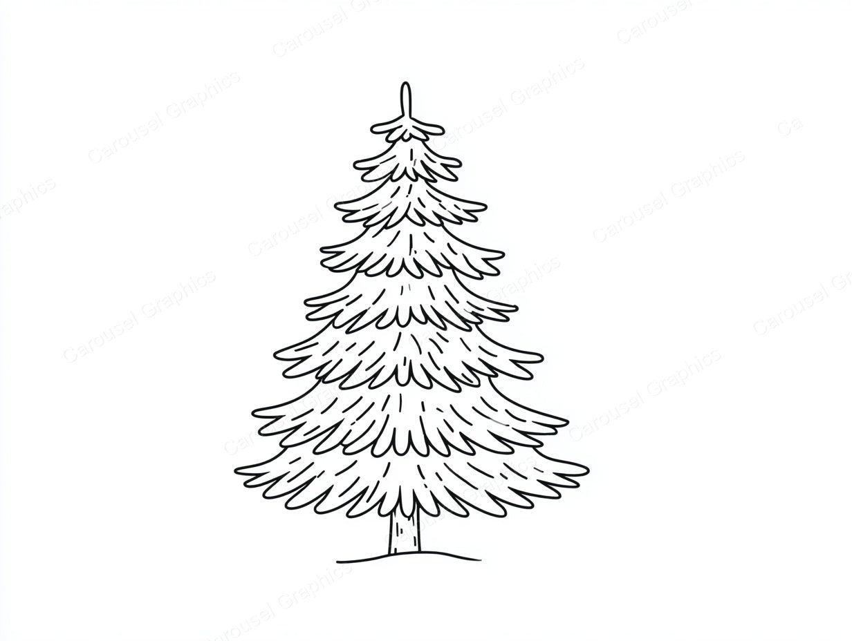 Christmas Tree Vector Graphic preview