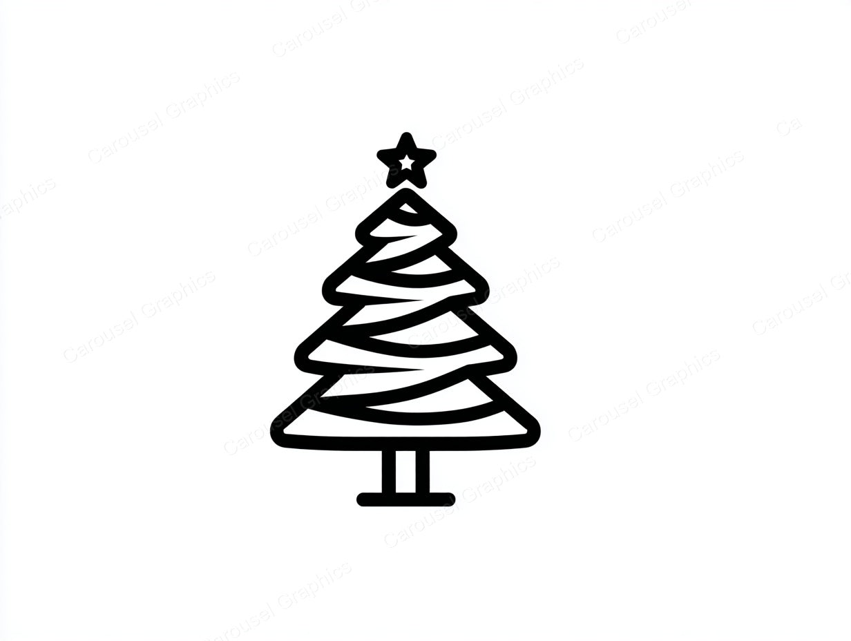 Christmas Tree Vector Graphic preview