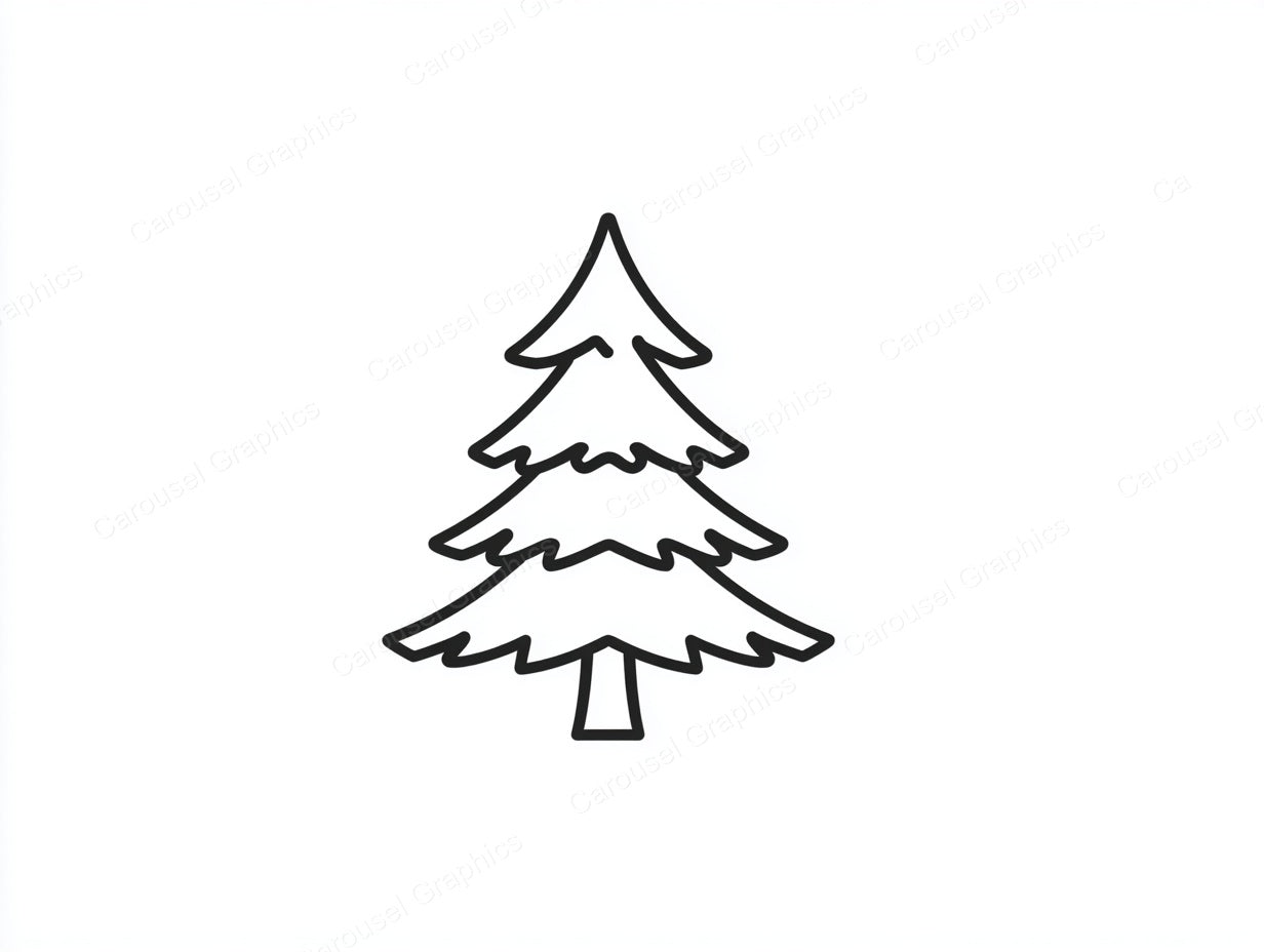 Christmas Tree Vector Graphic preview