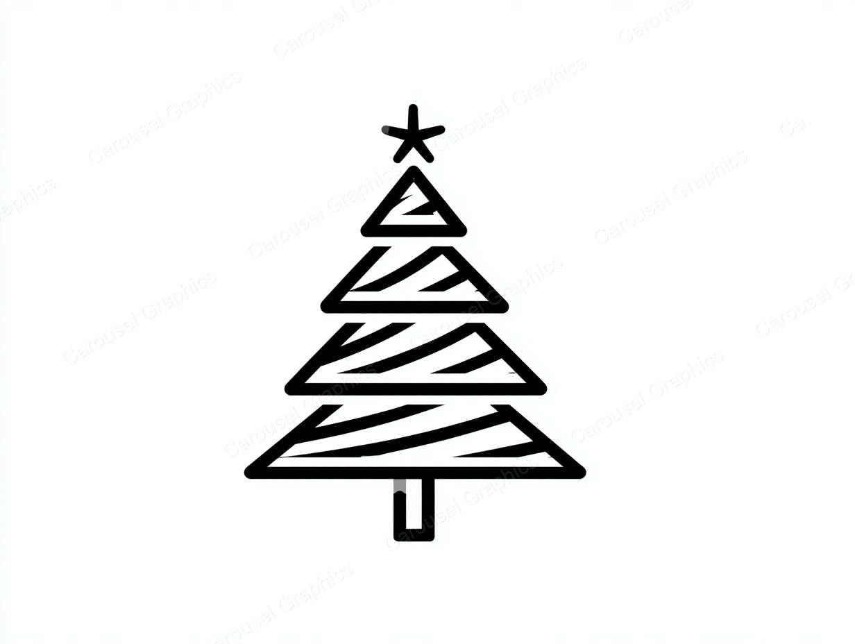 Christmas Tree Vector Graphic preview