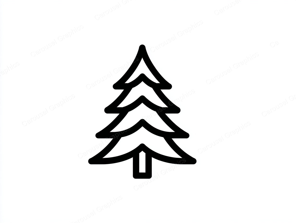 Christmas Tree Vector Graphic preview