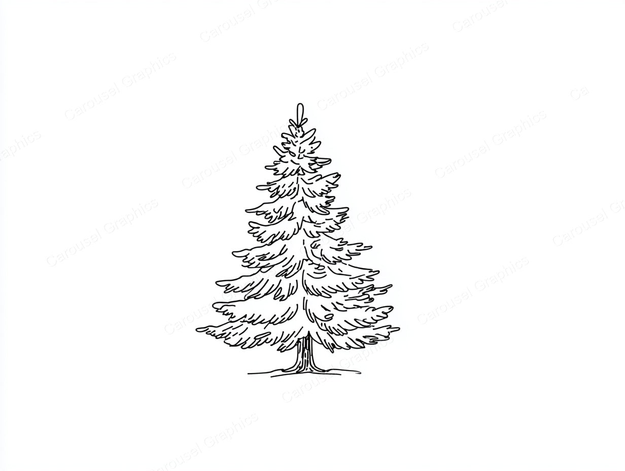 Christmas Tree Vector Graphic preview
